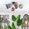 Chehalis Plafondlamp, Kogellampje 64 cm Blauw, Groen, Duidelijk, Koperkleurig, 6-lichts