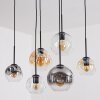 Koyoto Hanglamp, Kogellampje, Hanglamp Amber, Duidelijk, Rookkleurig, 6-lichts