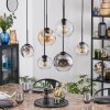 Koyoto Hanglamp, Kogellampje, Hanglamp Amber, Duidelijk, Rookkleurig, 6-lichts