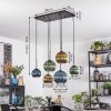 Koyoto Hanglamp, Kogellampje, Hanglamp Blauw, Goud, Groen, 6-lichts