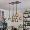 Koyoto Hanglamp, Kogellampje, Hanglamp Blauw, Goud, Groen, 6-lichts