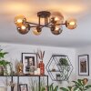 Chehalis Plafondlamp, Kogellampje 55 cm Amber, Rookkleurig, 6-lichts