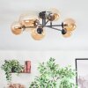 Chehalis Plafondlamp, Kogellampje Amber, 6-lichts