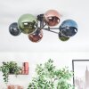 Chehalis Plafondlamp, Kogellampje Blauw, Groen, Koperkleurig, 6-lichts