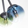 Chehalis Plafondlamp, Kogellampje Blauw, Groen, Duidelijk, Koperkleurig, 6-lichts