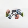 Chehalis Plafondlamp, Kogellampje Blauw, Groen, Duidelijk, Koperkleurig, 6-lichts