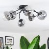 Chehalis Plafondlamp, Kogellampje 58 cm Duidelijk, Rookkleurig, 6-lichts