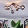 Chehalis Plafondlamp, Kogellampje 58 cm Duidelijk, Rookkleurig, 6-lichts