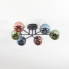 Chehalis Plafondlamp, Kogellampje Blauw, Groen, Koperkleurig, 6-lichts
