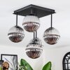 Chehalis Plafondlamp, Kogellampje Rookkleurig, 5-lichts