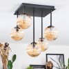 Chehalis Plafondlamp, Kogellampje Amber, 5-lichts