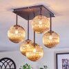 Chehalis Plafondlamp, Kogellampje Amber, 5-lichts