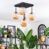 Chehalis Plafondlamp, Kogellampje Amber, 5-lichts
