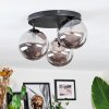 Chehalis Plafondlamp, Kogellampje 34 cm Rookkleurig, 3-lichts