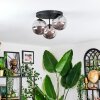 Chehalis Plafondlamp, Kogellampje 34 cm Rookkleurig, 3-lichts