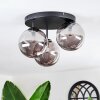 Chehalis Plafondlamp, Kogellampje 34 cm Rookkleurig, 3-lichts