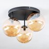 Chehalis Plafondlamp, Kogellampje 34 cm Amber, 3-lichts