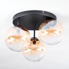 Chehalis Plafondlamp, Kogellampje 34 cm Amber, Duidelijk, 3-lichts
