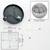 Chehalis Plafondlamp, Kogellampje 34 cm Rookkleurig, 3-lichts