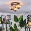 Chehalis Plafondlamp, Kogellampje 34 cm Rookkleurig, 3-lichts