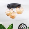 Chehalis Plafondlamp, Kogellampje 34 cm Amber, 3-lichts
