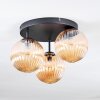 Chehalis Plafondlamp, Kogellampje 34 cm Amber, 3-lichts