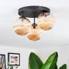 Chehalis Plafondlamp, Kogellampje 34 cm Amber, 3-lichts