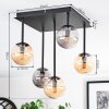 Chehalis Plafondlamp, Kogellampje Amber, Rookkleurig, 5-lichts
