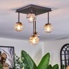 Chehalis Plafondlamp, Kogellampje Amber, Duidelijk, Rookkleurig, 5-lichts