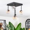 Chehalis Plafondlamp, Kogellampje Amber, Duidelijk, Rookkleurig, 5-lichts