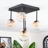 Chehalis Plafondlamp, Kogellampje Amber, Duidelijk, 5-lichts