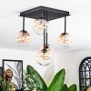 Chehalis Plafondlamp, Kogellampje Amber, Duidelijk, 5-lichts