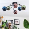 Chehalis Plafondlamp, Kogellampje Blauw, Groen, Koperkleurig, 6-lichts