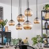 Koyoto Hanglamp, Kogellampje, Hanglamp Amber, 6-lichts