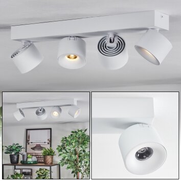 Narel Plafondlamp, Plafondspot LED Wit, 4-lichts