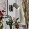 Javel Wandlamp, Muurspot Chroom, Zwart, 1-licht