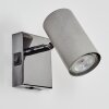 Javel Wandlamp, Muurspot Chroom, Zwart, 1-licht