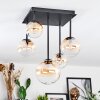 Chehalis Plafondlamp, Kogellampje Amber, Duidelijk, 5-lichts