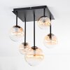 Chehalis Plafondlamp, Kogellampje Amber, Duidelijk, 5-lichts