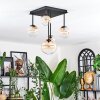 Chehalis Plafondlamp, Kogellampje Amber, Duidelijk, 5-lichts
