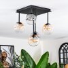 Chehalis Plafondlamp, Kogellampje Amber, Duidelijk, Rookkleurig, 5-lichts
