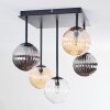 Chehalis Plafondlamp, Kogellampje Amber, Duidelijk, Rookkleurig, 5-lichts