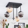 Chehalis Plafondlamp, Kogellampje Amber, Duidelijk, Rookkleurig, 5-lichts