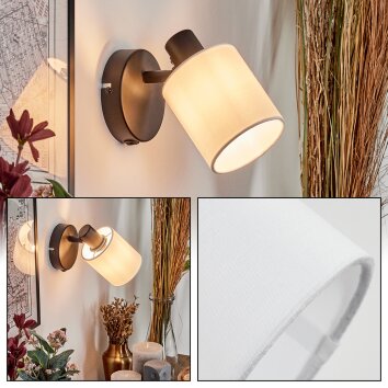 Fallhagen Wandlamp, Muurspot Zwart, 1-licht
