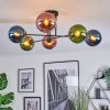 Gastor Plafondlamp, Kogellampje 80 cm Blauw, Groen, Koperkleurig, 6-lichts