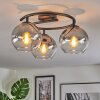 Koyoto Plafondlamp, Kogellampje 37 cm Duidelijk, Rookkleurig, 3-lichts