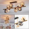 Koyoto Plafondlamp, Kogellampje Goud, Zwart, 8-lichts