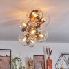 Koyoto Plafondlamp, Kogellampje Goud, Zwart, 8-lichts