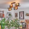 Koyoto Plafondlamp, Kogellampje Goud, Zwart, 8-lichts
