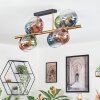 Koyoto Plafondlamp, Kogellampje Goud, Zwart, 8-lichts